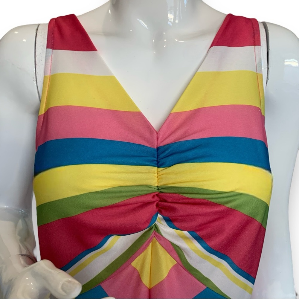 Anthony Richards Multi Colored Chevron Striped Ma… - image 5